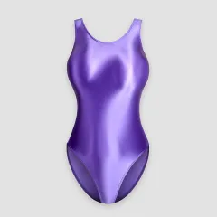 Women's Gymnastics One Piece Swimsuit Vest With Crotch - Ultraviolet - View 1