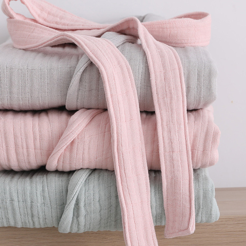 New Long Style Home Service Thick Gauze Toweling Bathrobe