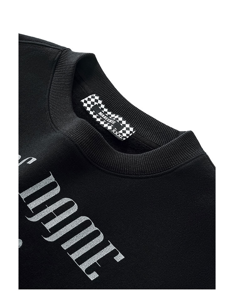 Men's High Street White Ink Direct Injection Digital Printing Sweatshirt