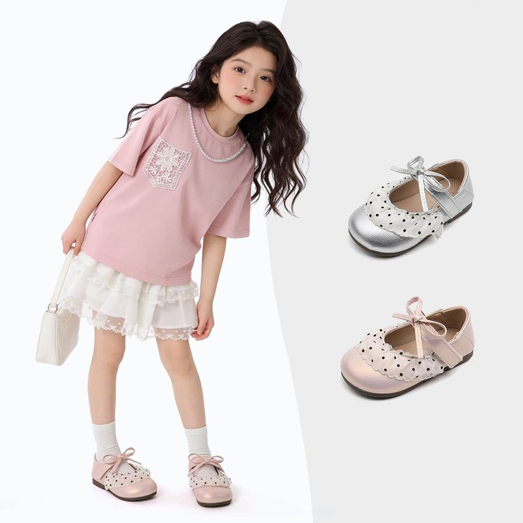 Korean-style Spring And Autumn Retro Soft Sole Leather Shoes For Girls In Princess Fashion