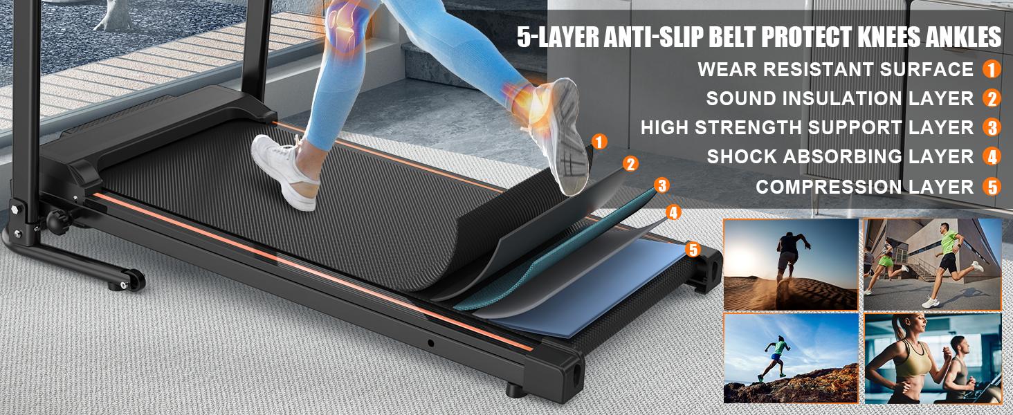 Home Use Foldable Portable 2.5HP Heavy-duty APP Controlled Fitness Walking Machine — foto 4