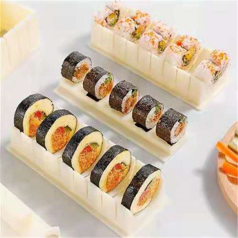 Seaweed Wrapped Rice Ball Sushi Machine Bamboo Roller Shutter Tool Set