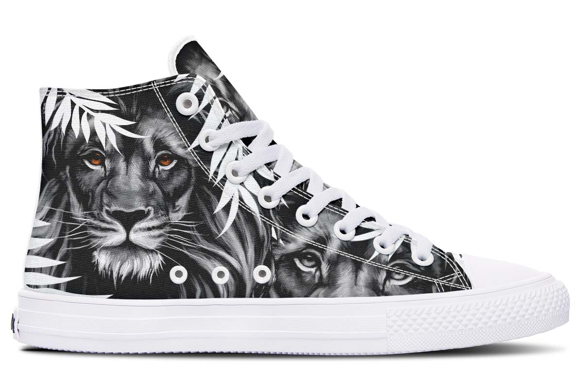 Printed Couple High-top Canvas Shoes