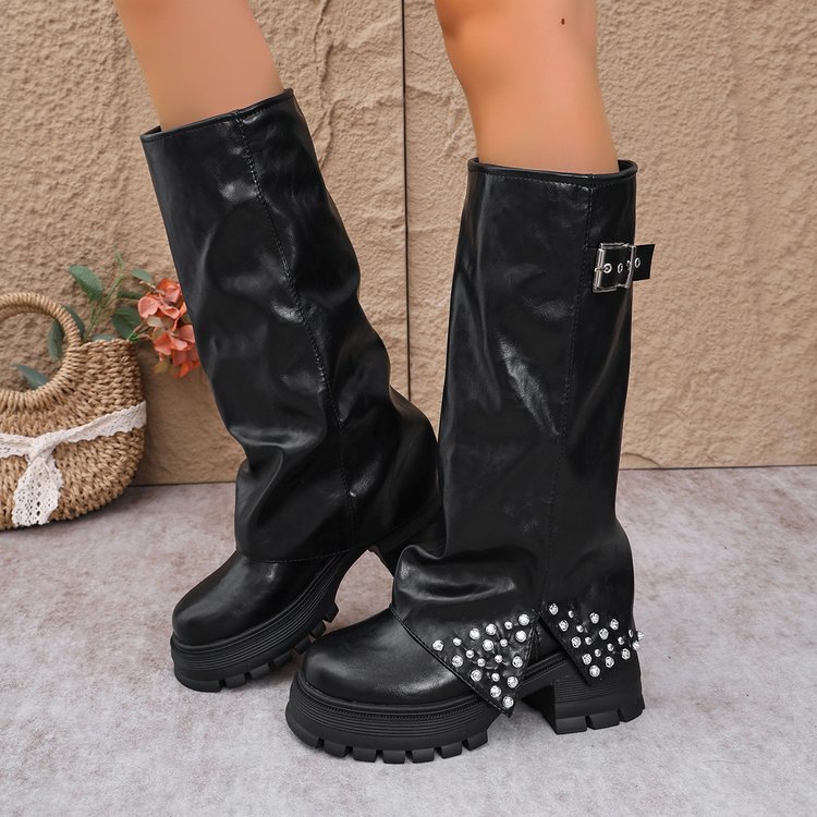 Slouchy Knee-High Boots