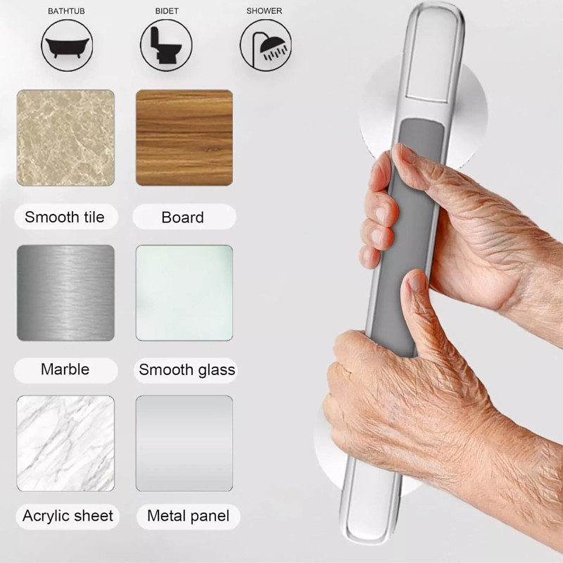 Suction Grab Rail Bar Safe Handle Handrail Disability Bath Shower Safety Support — image 7