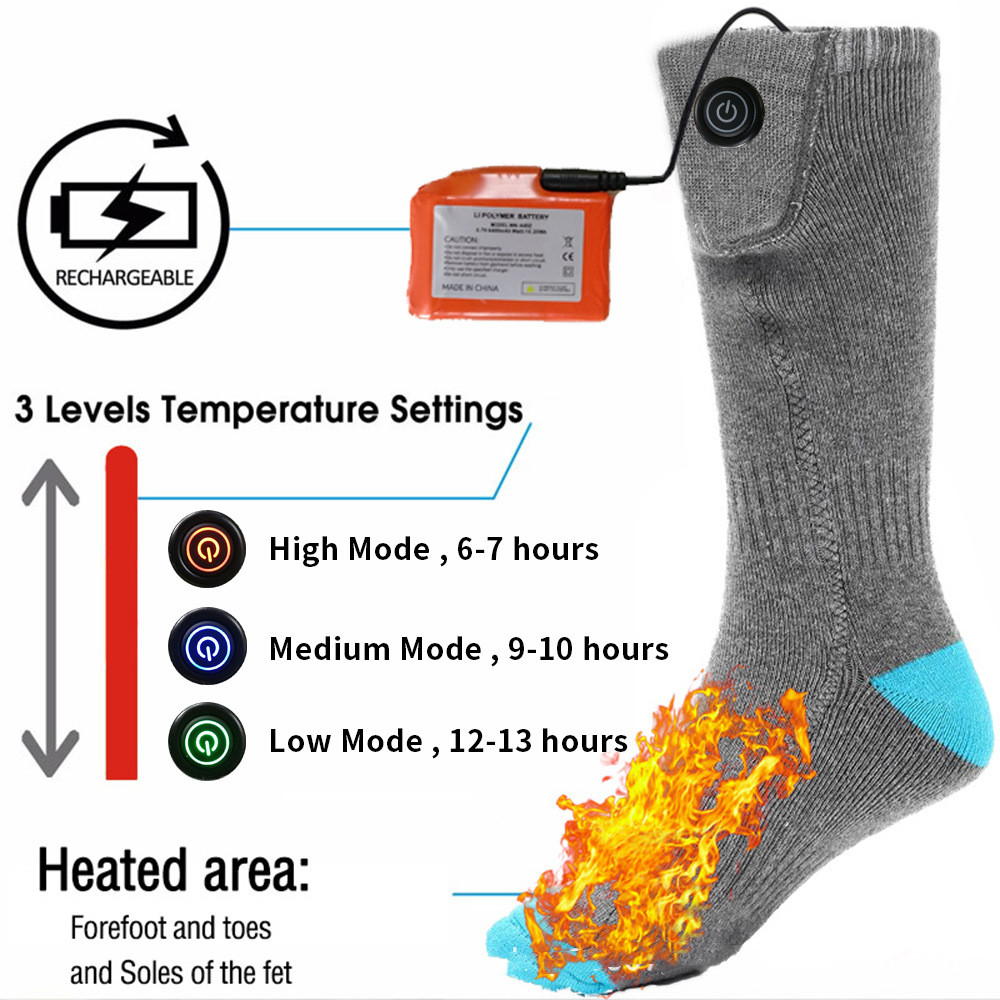 Rechargeable Heating Socks Keep Warm In Winter