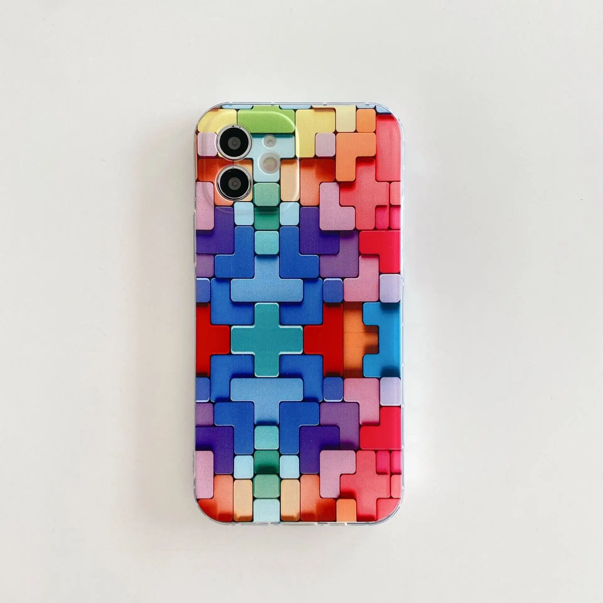 Compatible with Apple, Transparent Building Block Mobile
