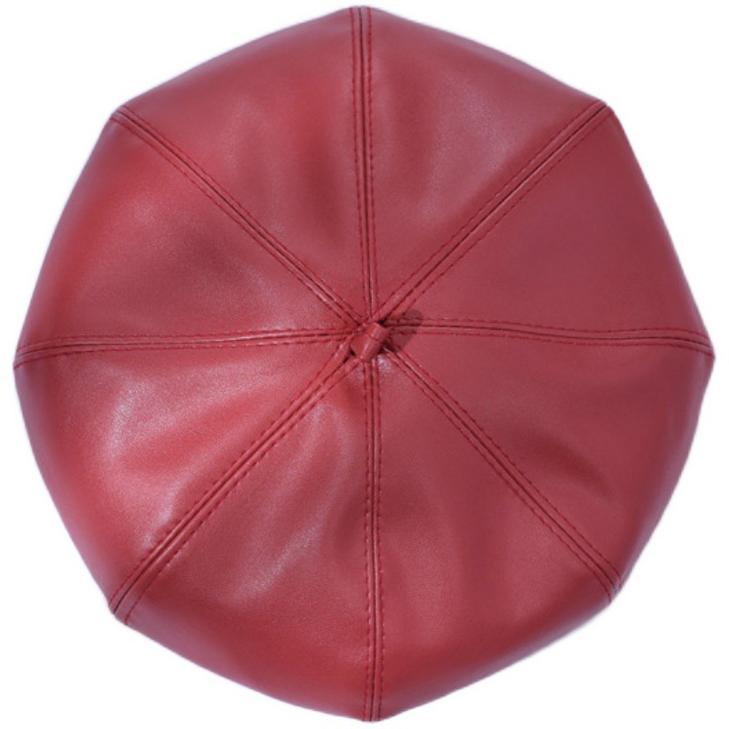 Title 6, Pure color beret British retro octagonal hat