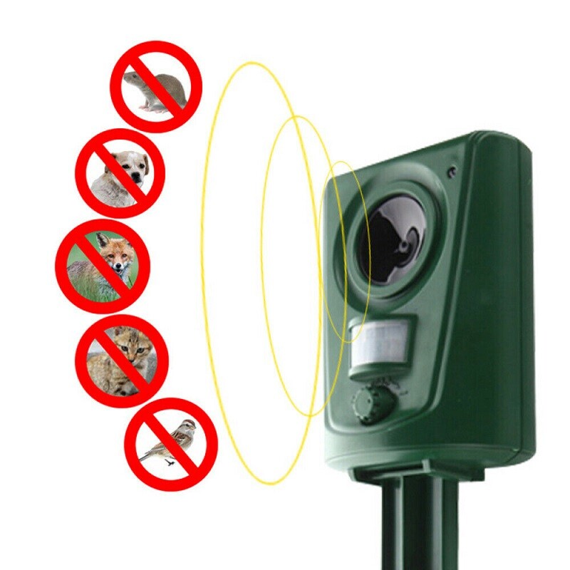 Battery Ultrasonic Garden Deterrent Repeller Animal Bird Cat Scarer Pest Dog — image 9