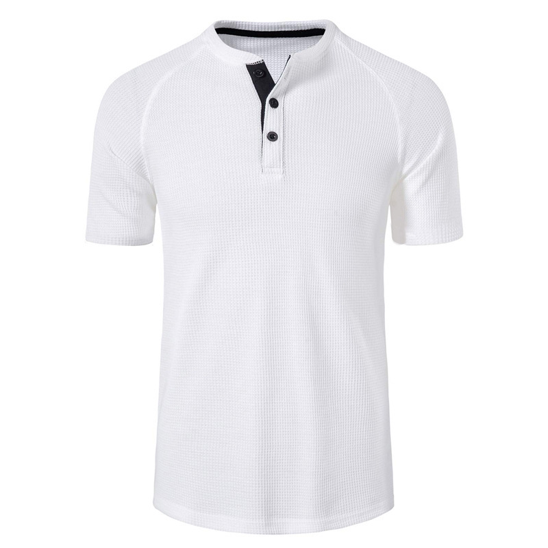 Title 3, Mens Loose Round Neck Short Sleeved Solid Colo...