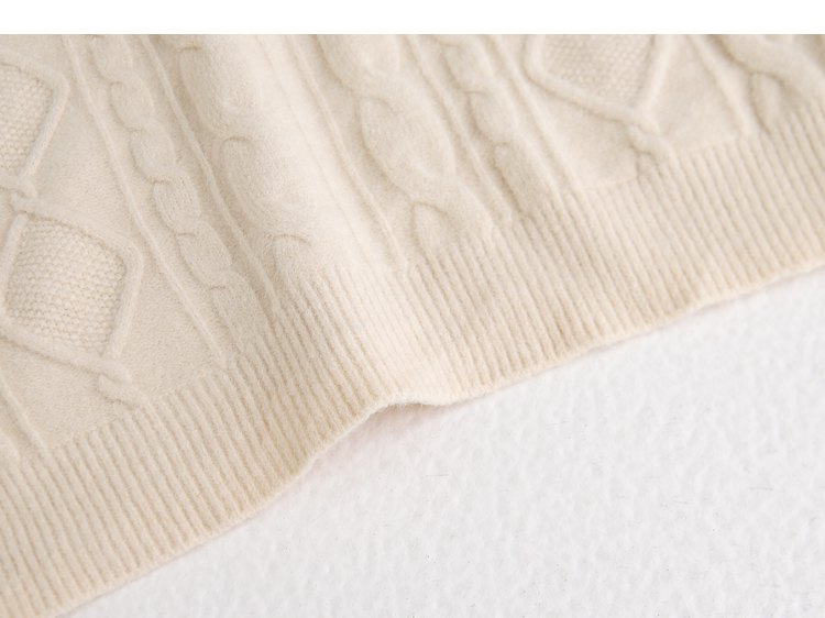 Women's Autumn Japanese Lazy Style Diamond Twist Sweater