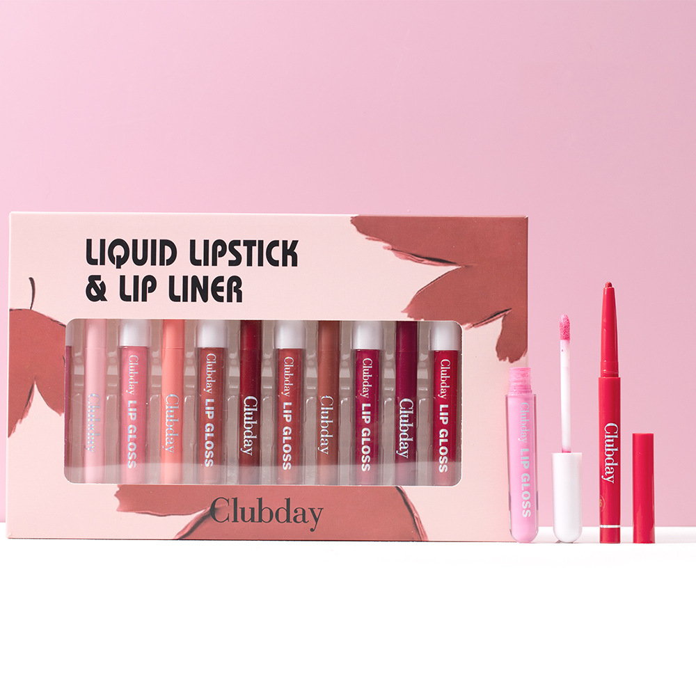 Durable Velvet Matte Lip Glaze Mist Surface Hook Line Lip Pen 6plus6 Combination Set Easy To Color Lipstick Pen — foto 3