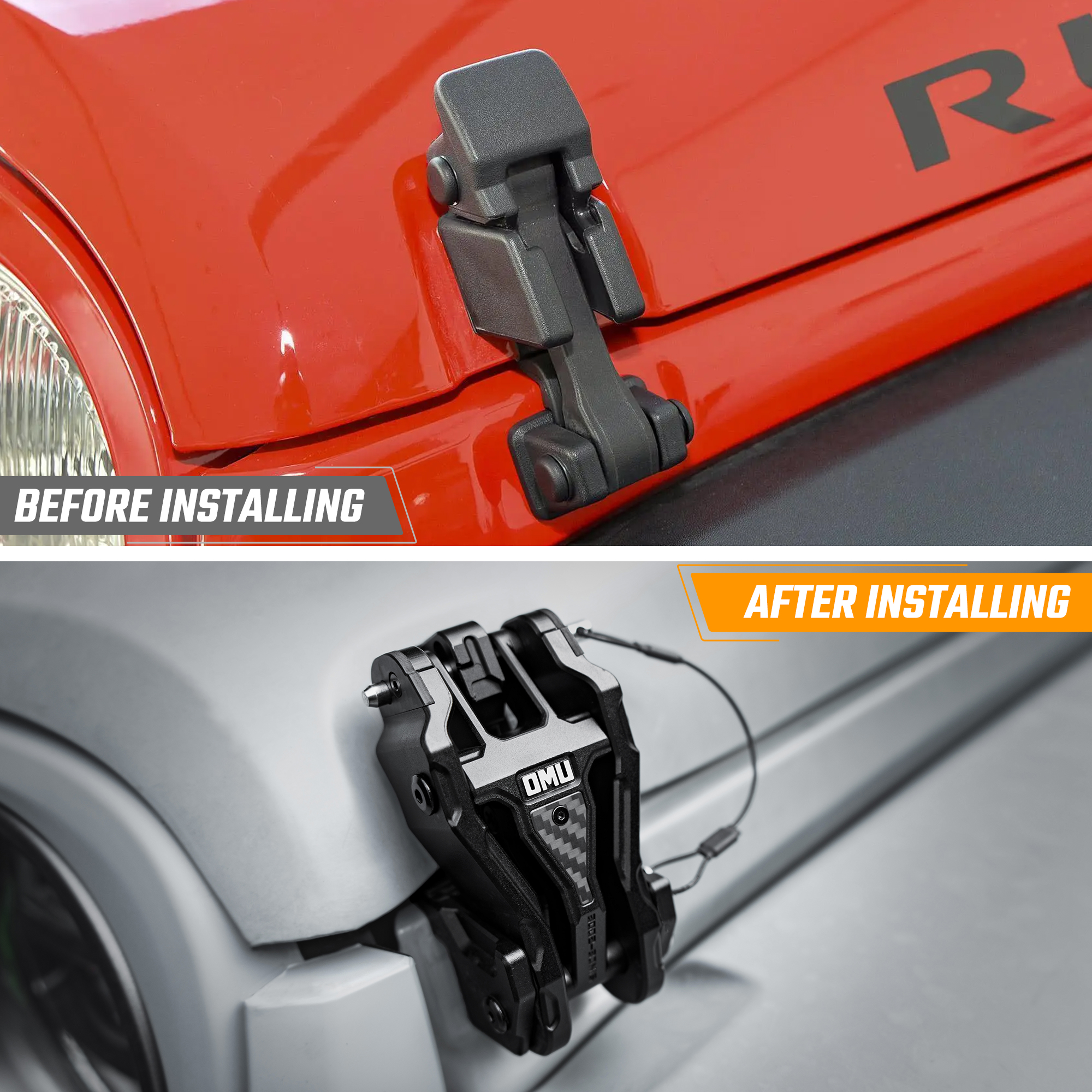 Hood Latch Lock Catch Compatible With 2007-2017 Wrangler JK JKU