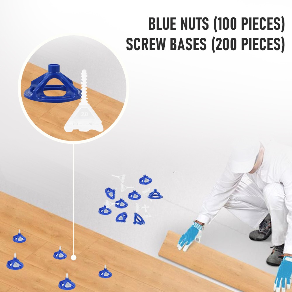 300PCS TILE SPACER Levelling System Plus 2mm Twister - Nut---white — image 10