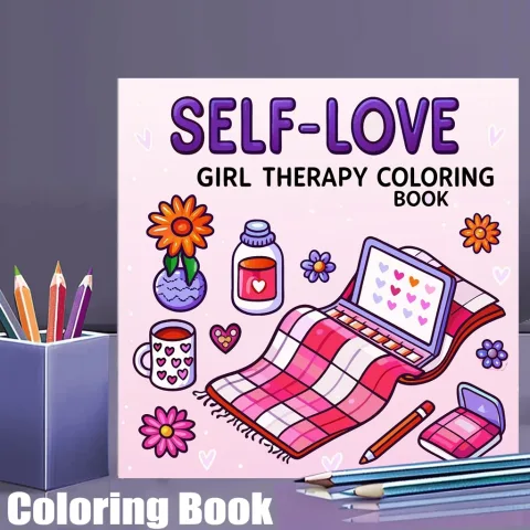 28 Pages Self Loves Coloring Book for Adult Stress