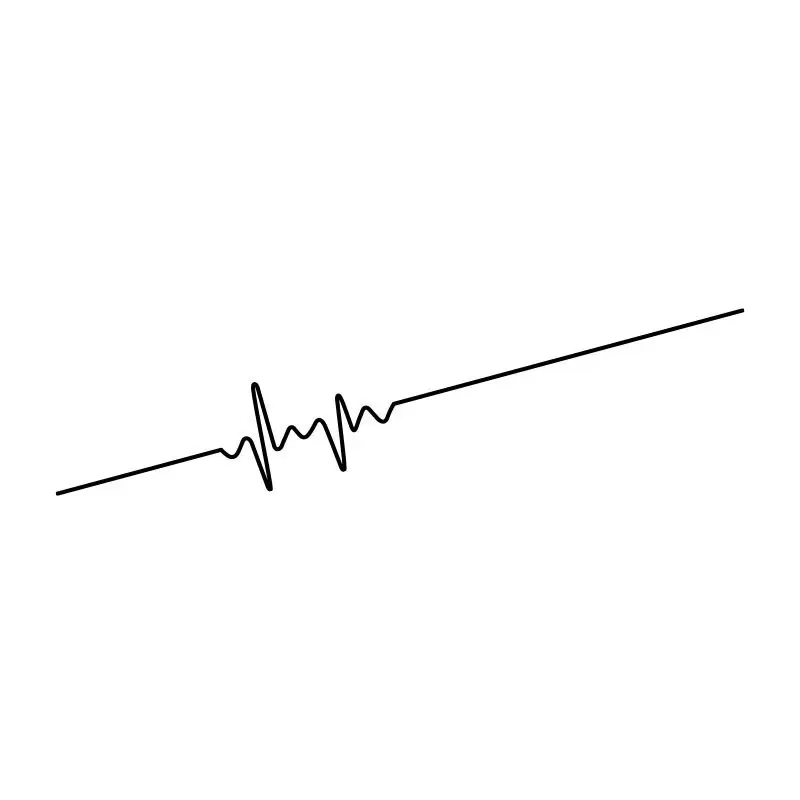 Car Electrocardiogram Sticker Creative Personality
