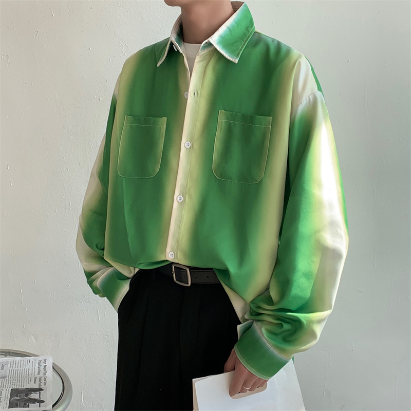 Design Gradient Shirt Spring And Autumn Fashion Loose Top Coat