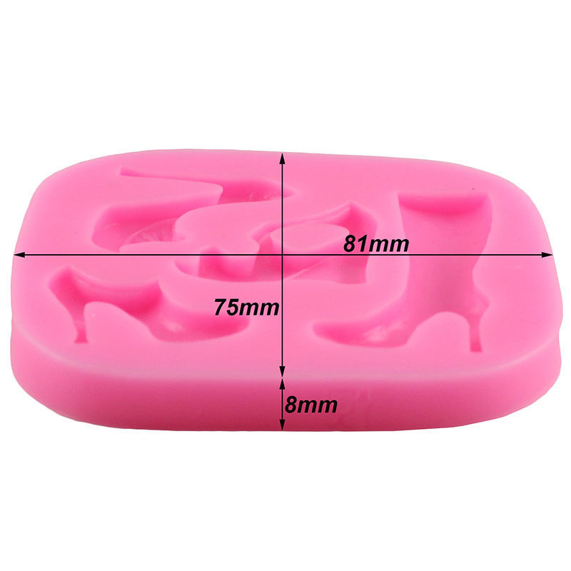 Fondant Silicone Mold High Heels Combination