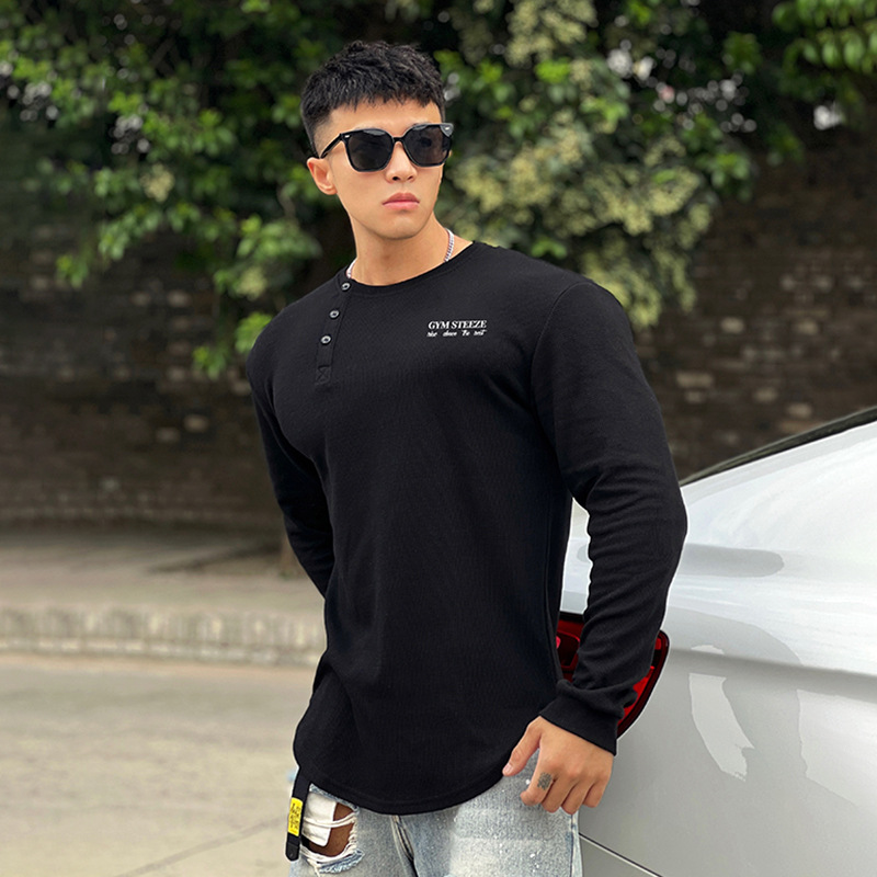Sports Long-sleeved Men's Stretch Fitness T-shirt