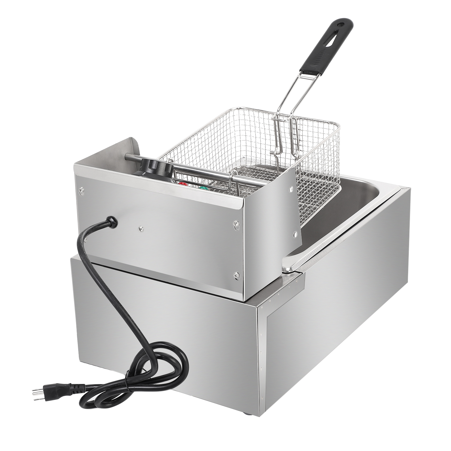 Electric Fryer Silver Stainless Steel Single Cylinder - Image 4