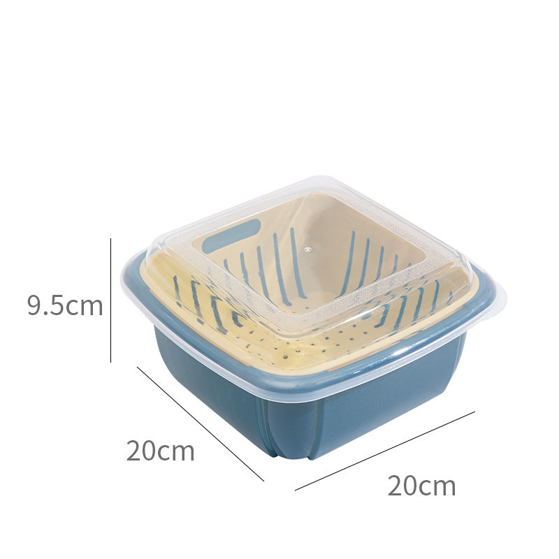 Title 5, Household Double-layer Drain Basket With Lid