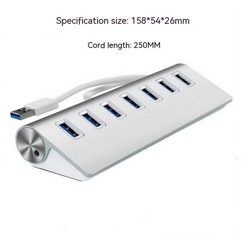 USB30 Seven-port Hub Mobile Phone Charging Aluminum Alloy Material