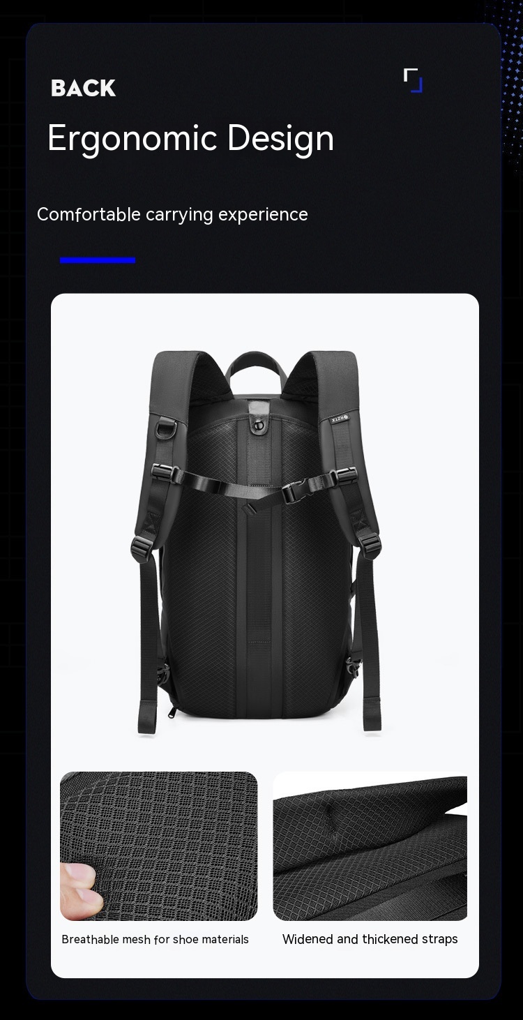 Large Capacity Backpack Men's Multifunctional Oxford Cloth