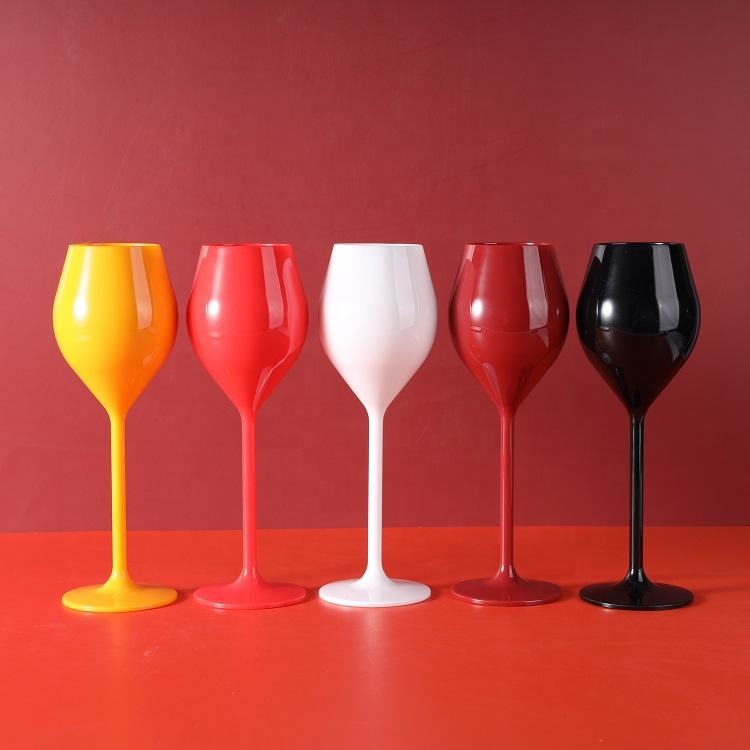White Plastic Goblet 130ml Gift Wine Glass Food Grade Plastic Champagne Cup