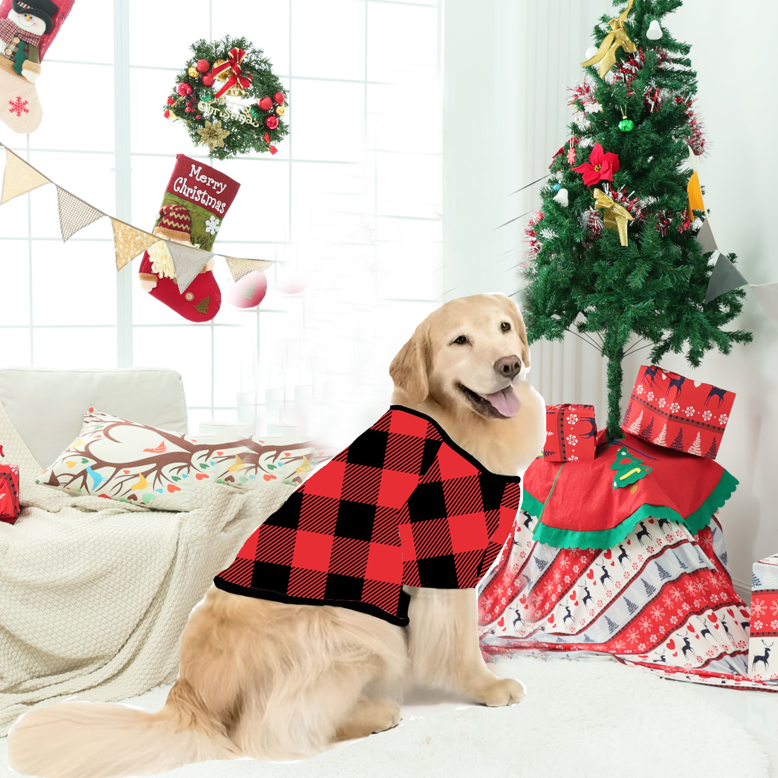 Title 6, Christmas Parent-Child Homewear Clothes Pajamas...