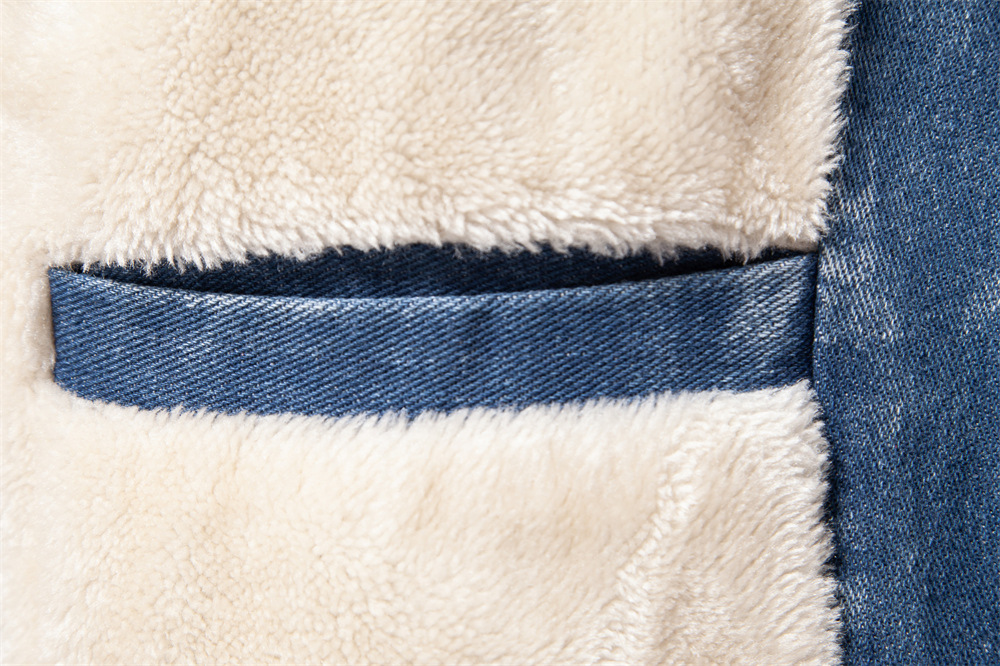Autumn And Winter New Fleece-lined Denim Coat Jacket