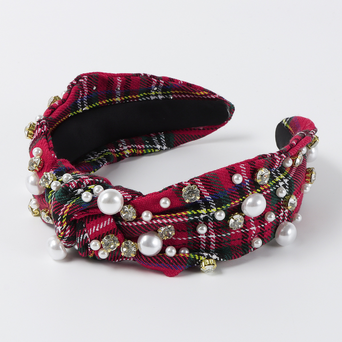 Title 2, Classic Plaid Fabric Knotted Hair Hoop