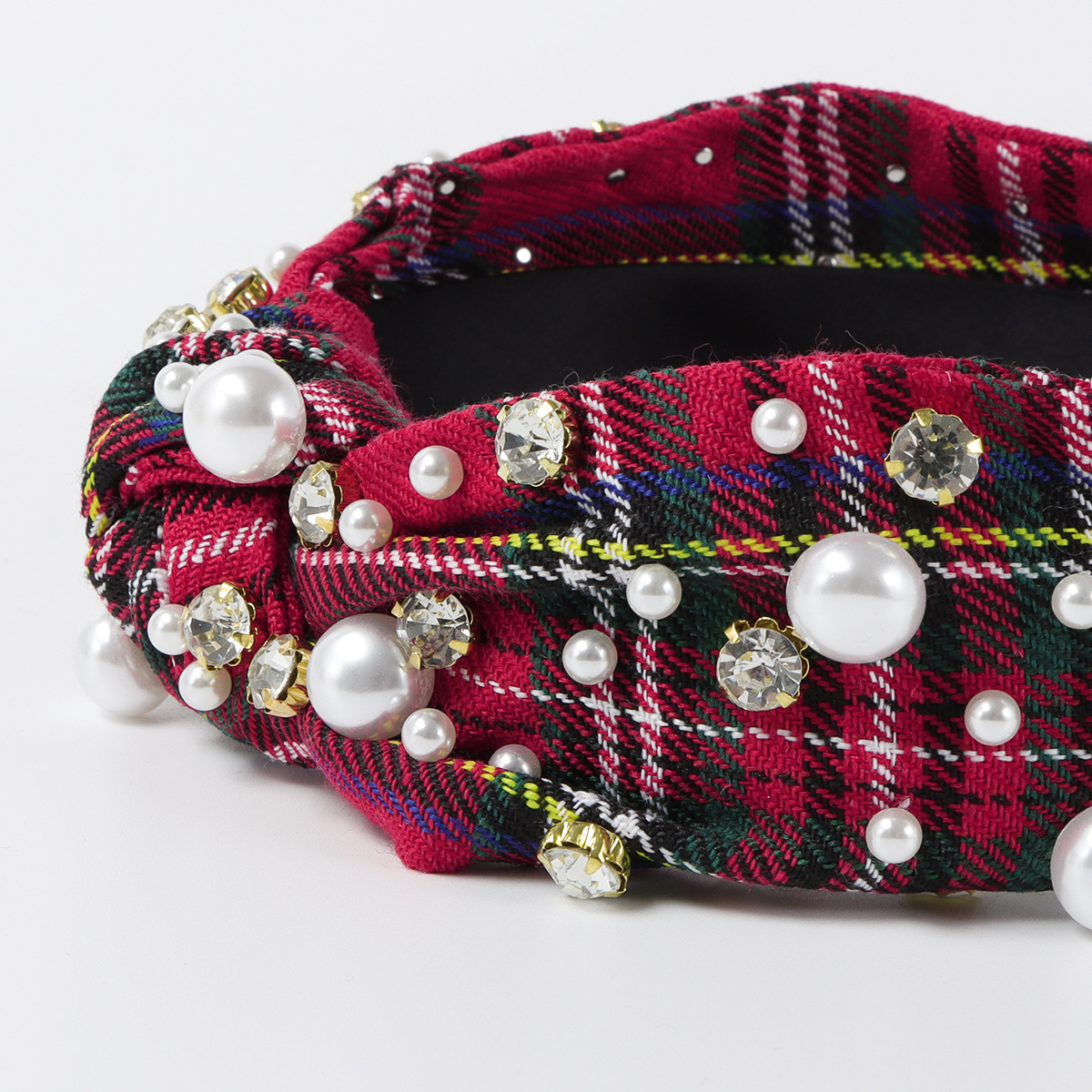 Title 5, Classic Plaid Fabric Knotted Hair Hoop