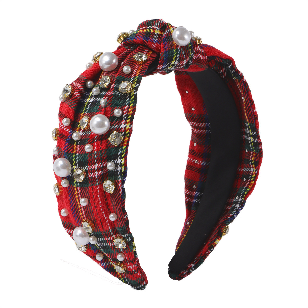 Title 6, Classic Plaid Fabric Knotted Hair Hoop