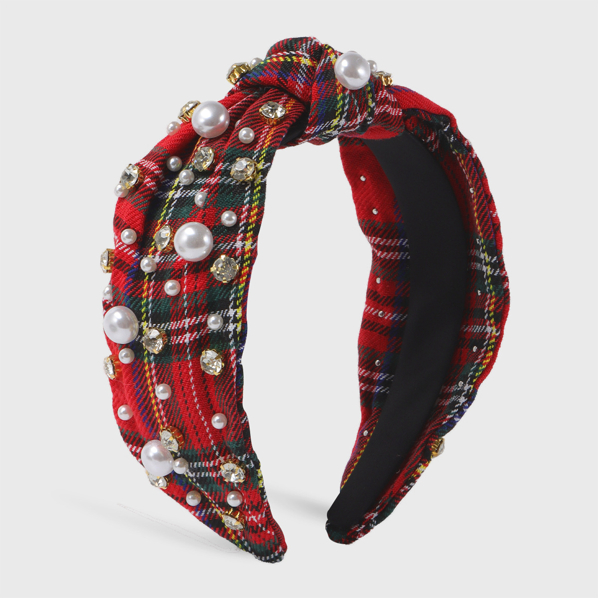 Title 8, Classic Plaid Fabric Knotted Hair Hoop