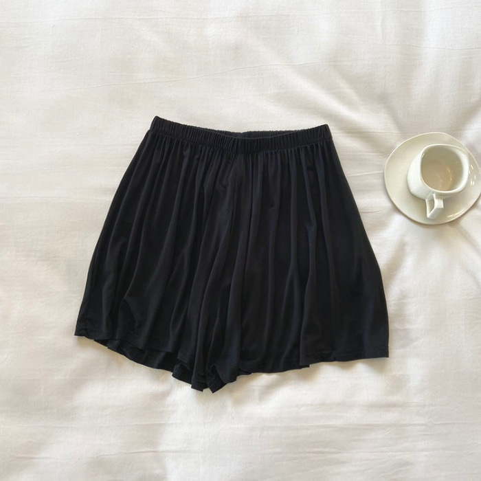 Five-point Shorts Loose Thin Wide-leg Polyester Pajama Pants