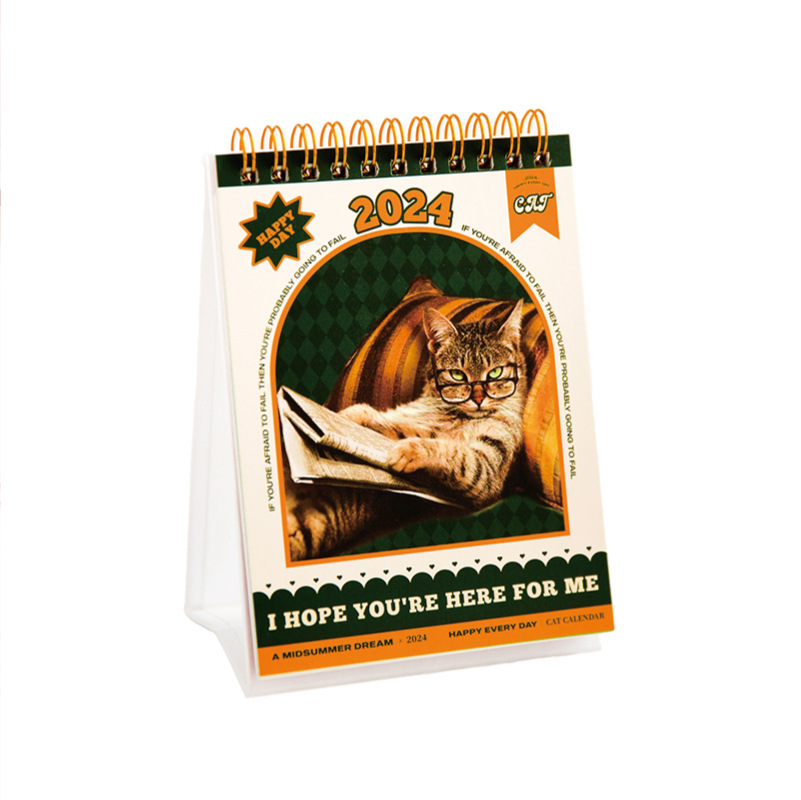 Cat Radio Cute Cartoon Artistic Style Plan Table Calendar - Image 9