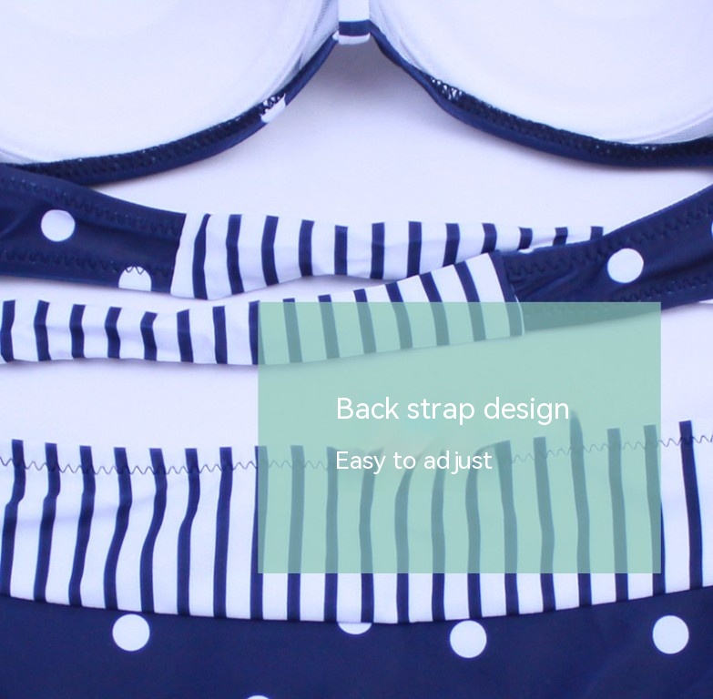 Retro Dots Tube Top Hard Bag Women's Seperated Swimwear