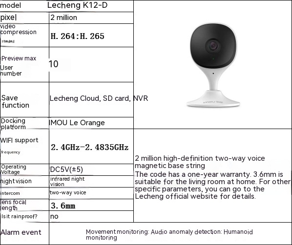 Title 1, Dahuayuecheng K12TC2E Cámara HD WiFi Vigilancia...