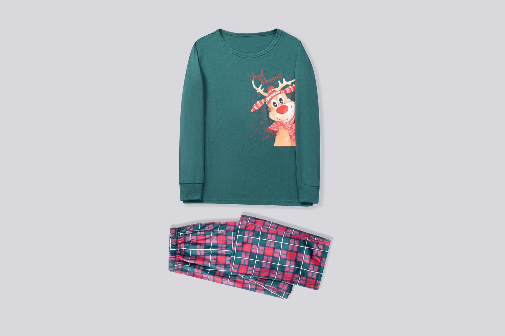 Christmas Printed Parent-child Long-sleeved Pajamas Suit — foto 4