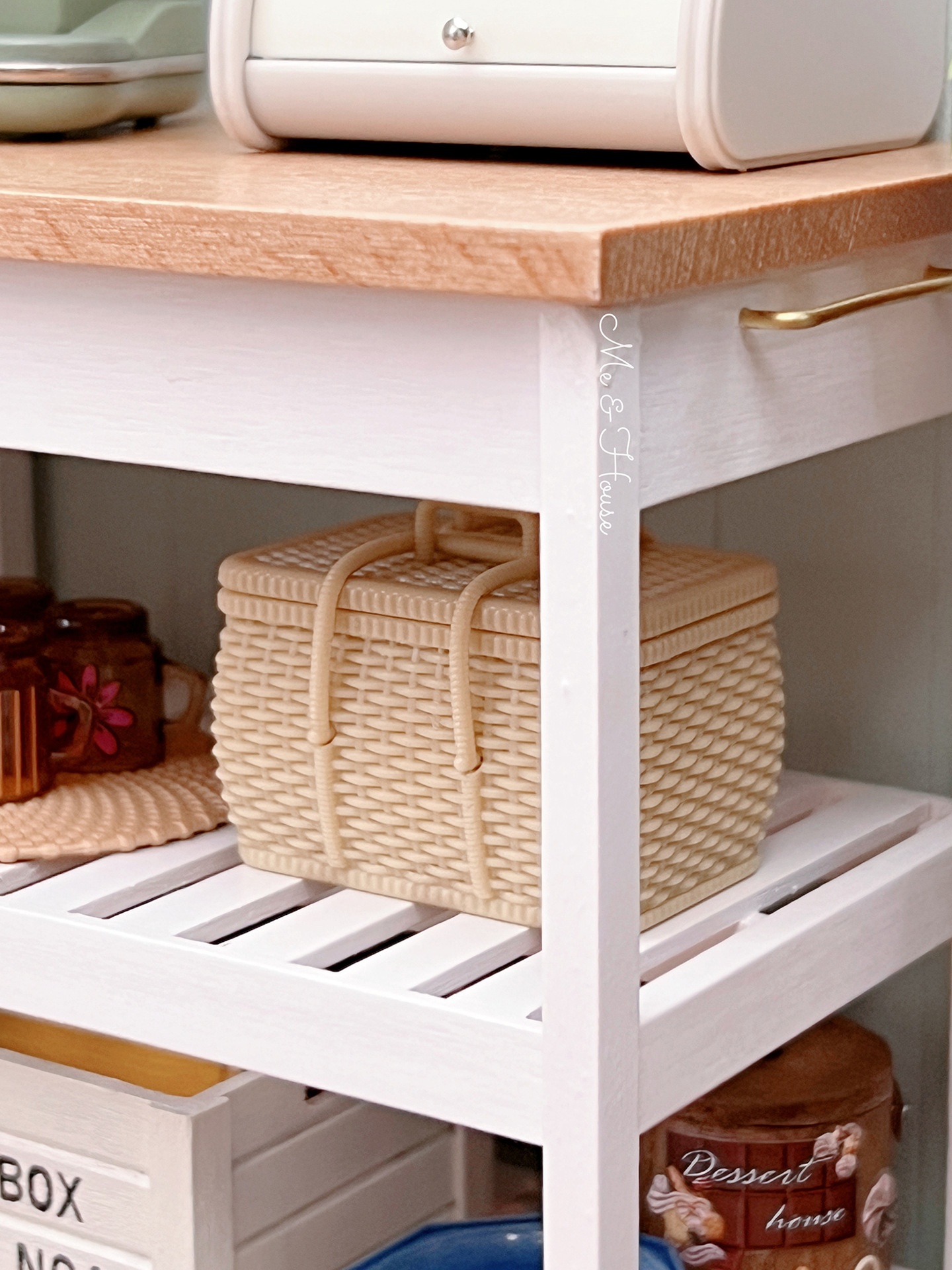Woven Bamboo Basketpicnic Rattan Mini Model