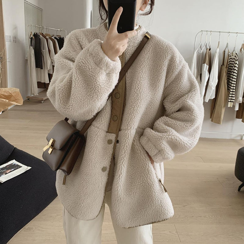 Title 9, Lamb Wool Coat For Women Winter New Loose Slimm...