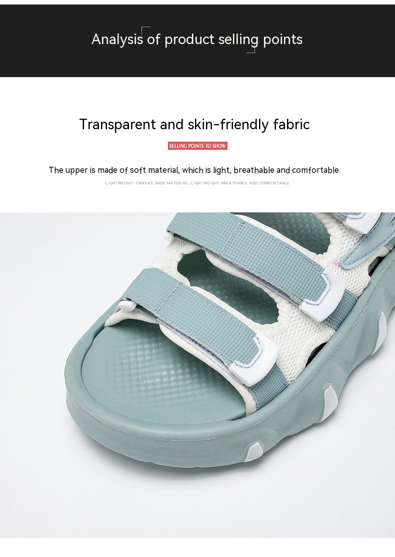 Title 3, Wear-resistant platform beach sandals perfect f...