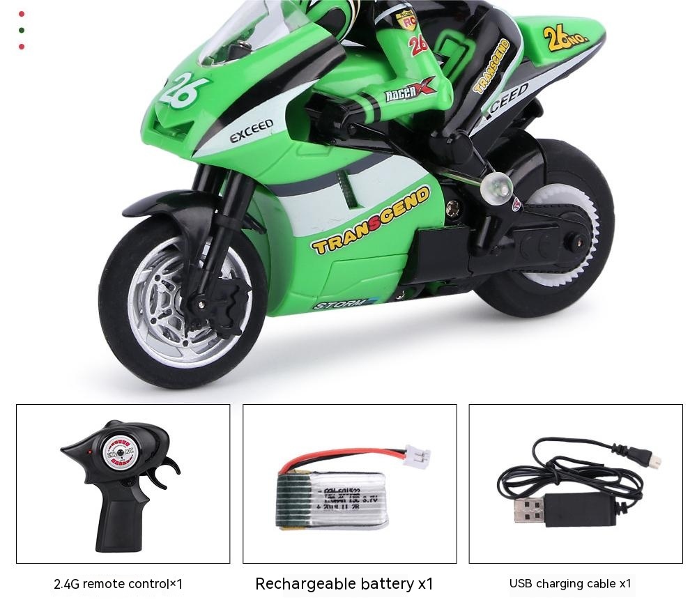 Title 5, Jumping Remote Control Rechargeable Motorcycle Toy