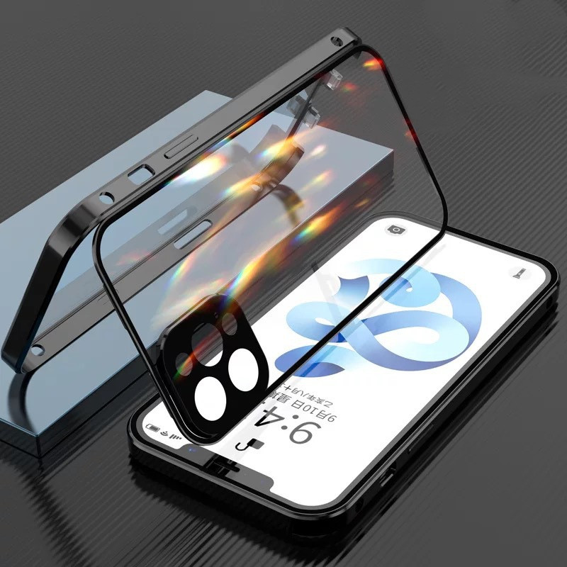 Title 4, iPhone XR Dubbelzijdige Magnetische Hoes met Ge...