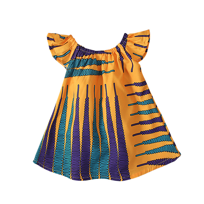 Summer Girls African Bohemian Style Flounced Sleeve Baby Shirt Top Children’s Clothing