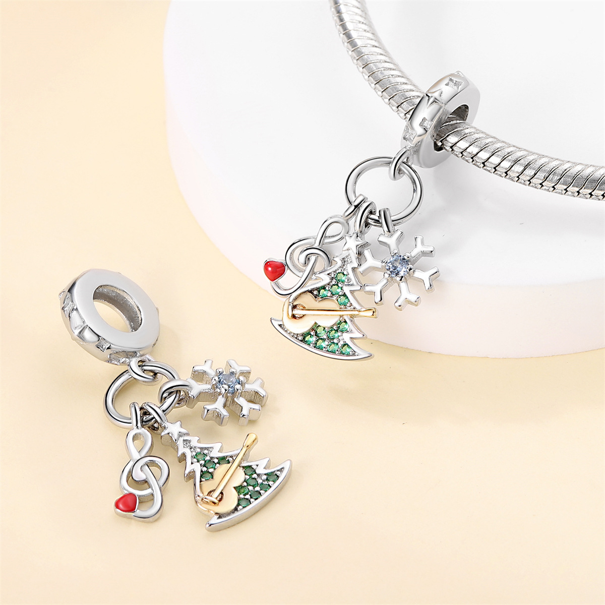 Copper Plated 925 Silver Pendant Beads Jewelry