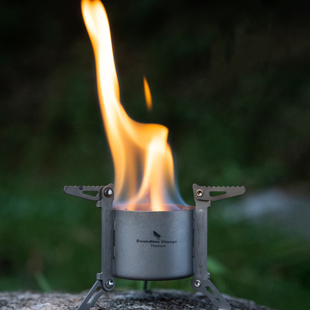 Title 2, Pure Titanium Outdoor Folding Alcohol Stove