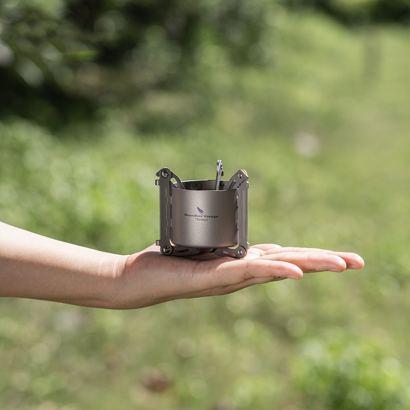 Title 4, Pure Titanium Outdoor Folding Alcohol Stove