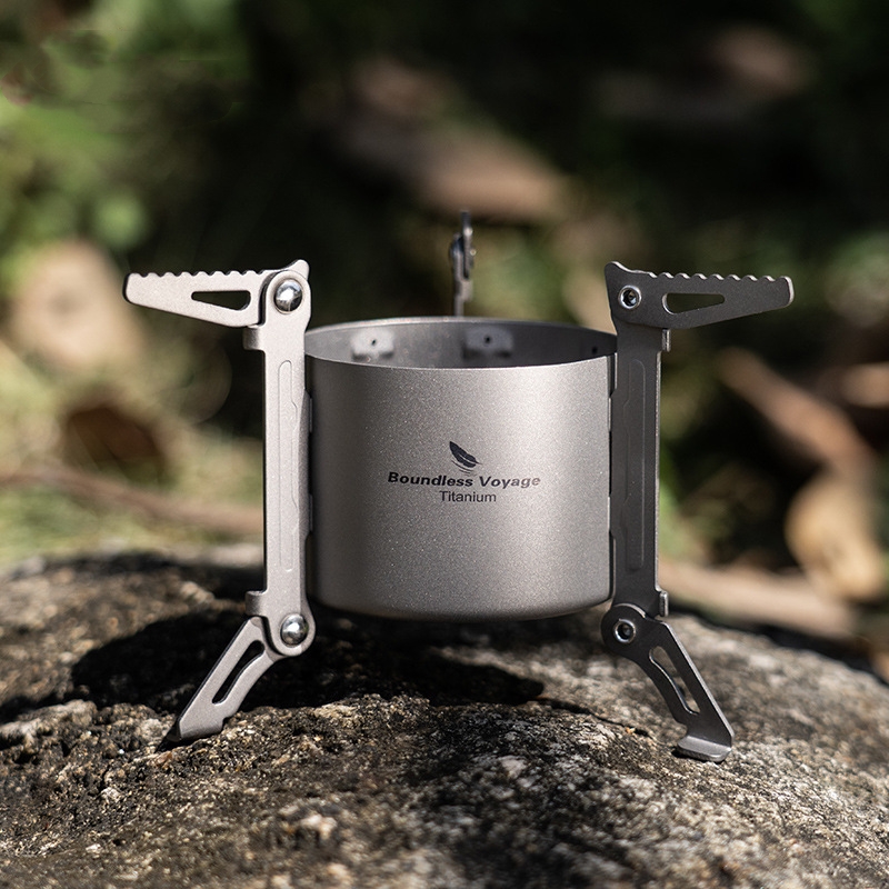 Title 5, Pure Titanium Outdoor Folding Alcohol Stove