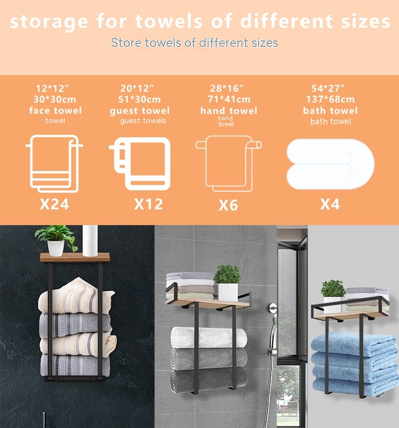 Hanging Bathroom Metal Towel Rack